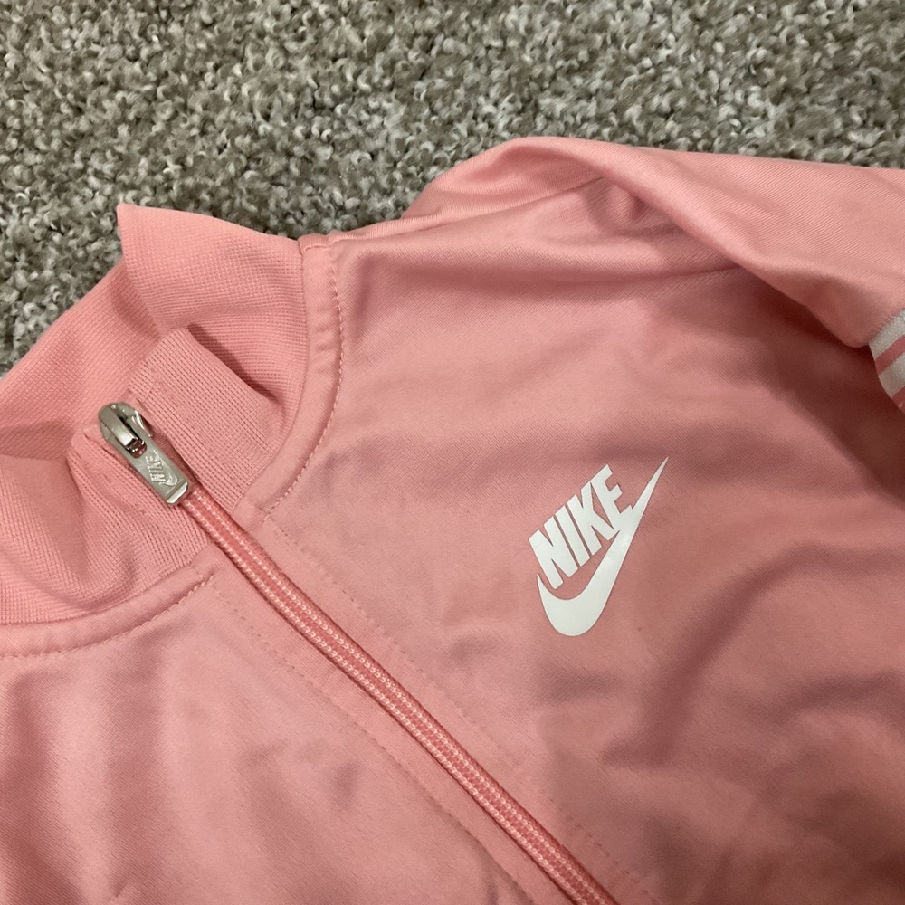 Nike Track Jacket Toddler 3T Pink Excellent Branded Sleeve Taping Full Zip - Picture 3 of 11